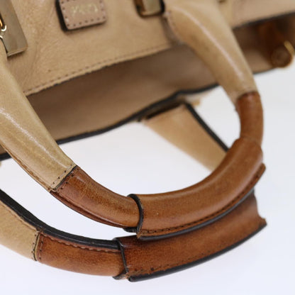 Chloe Ethel Tote Leather, BEIGE, LEATHER, Tote bag