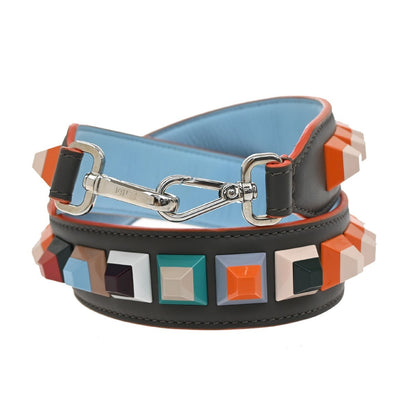 Fendi Mini Strap You Short Shoulder Strap Studded Leather, MULTICOLOUR, LEATHER, Straps