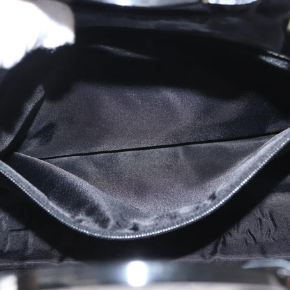 Celine Circle Logo Handbag Patent Leather, BLACK, PATENT_LEATHER, Handbag