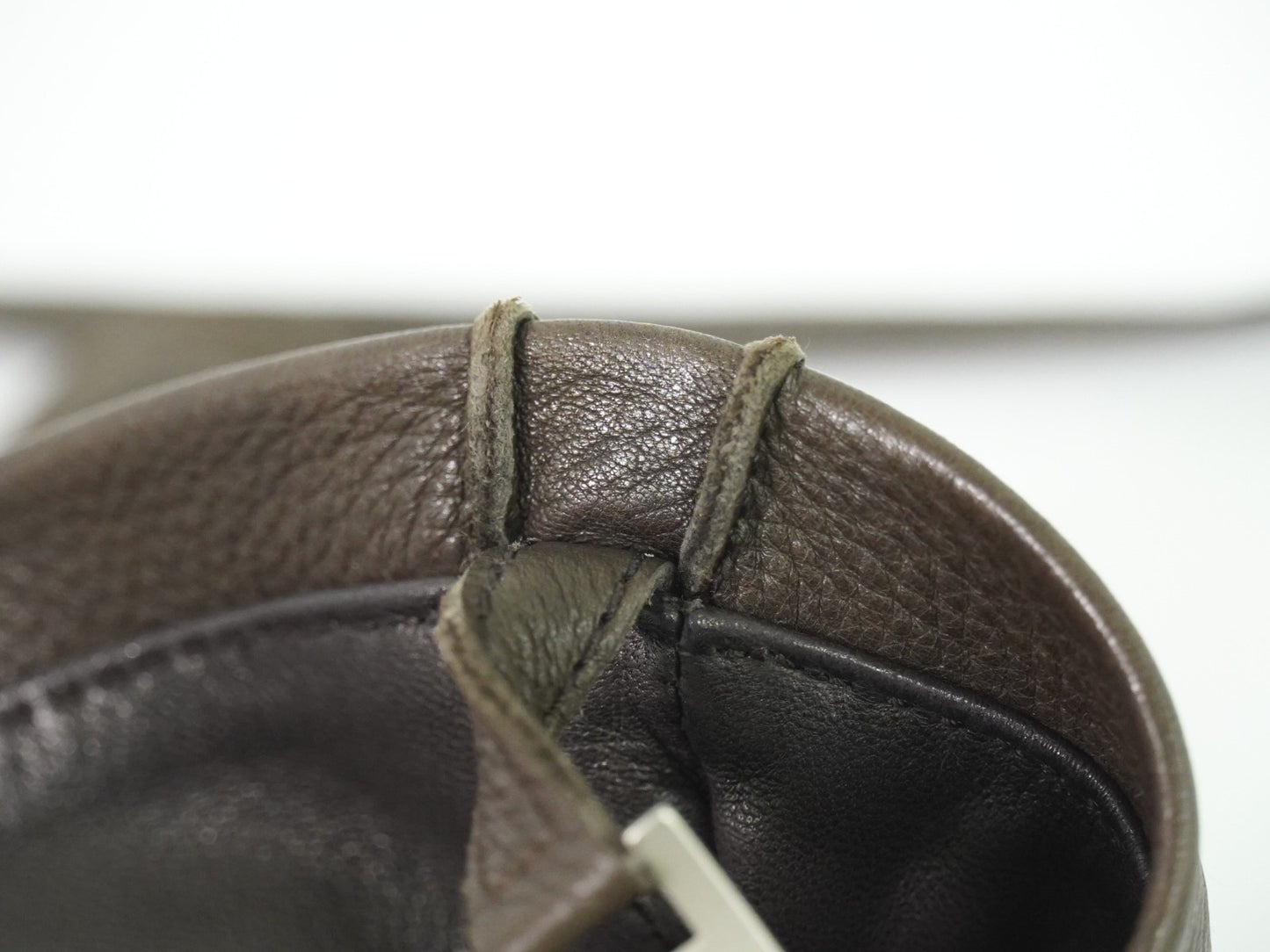 Hermes Toudou Messenger Bag Leather, BROWN, LEATHER, Crossbody bag