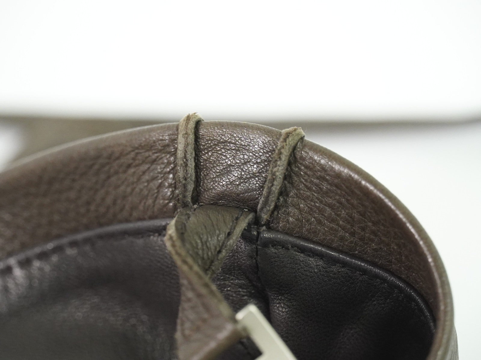 Hermes Toudou Messenger Bag Leather, BROWN, LEATHER, Crossbody bag