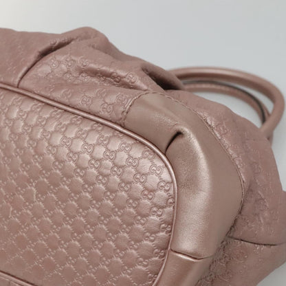 Gucci Sukey Top Handle Satchel Microguccissima Leather, PINK, LEATHER, Tote bag