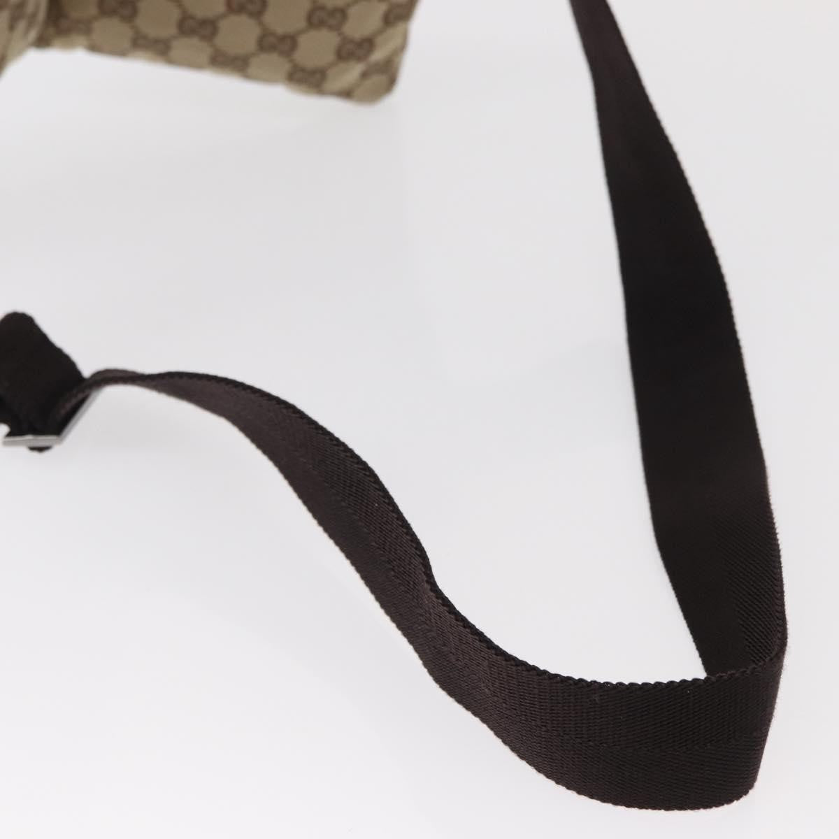 Gucci Vintage Double Belt Bag GG Canvas with Leather, BEIGE, CANVAS, Shoulder bag