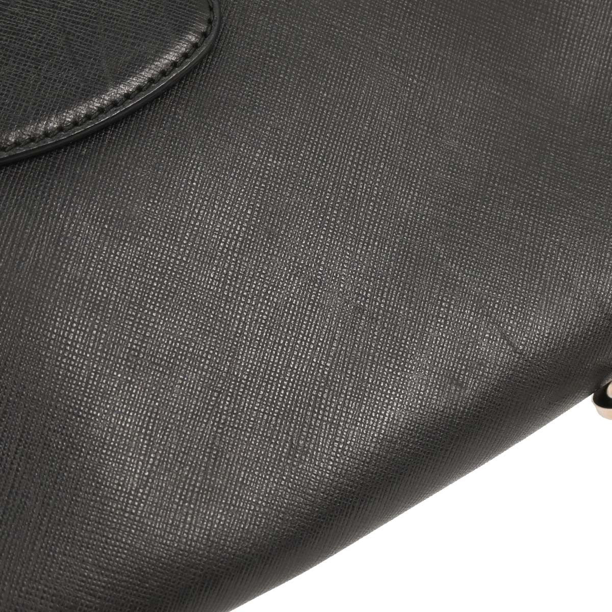 Salvatore Ferragamo Gancini Chain Shoulder bag Leather, BLACK, LEATHER, Shoulder bag