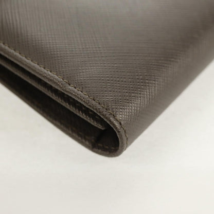 Salvatore Ferragamo Gancini Bifold Wallet Leather, GRAY, LEATHER, Wallets