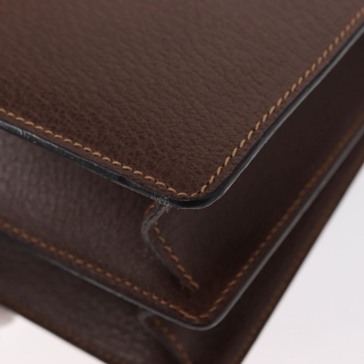 Gucci Vintage Shoulder Bag Leather, BROWN, LEATHER, Shoulder bag