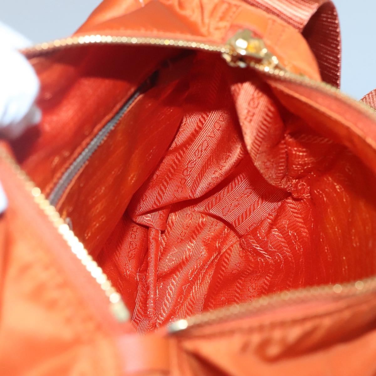 Prada Buckle Messenger Bag Tessuto, ORANGE, NYLON, Crossbody bag