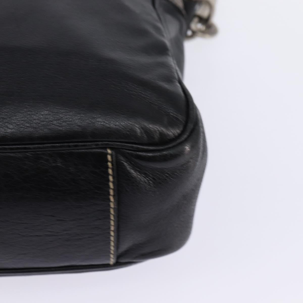 Gucci Front Zip Messenger Leather, BLACK, LEATHER, Shoulder bag