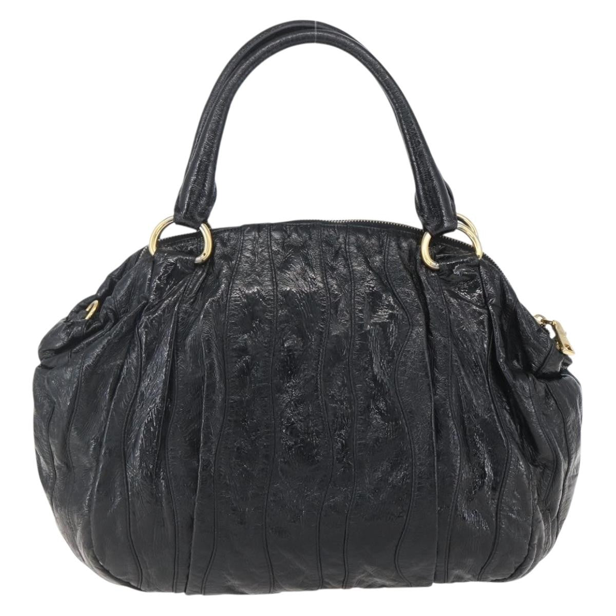 Prada Vintage Handbag Leather, BLACK, LEATHER, Handbag