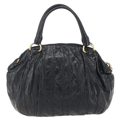 Prada Vintage Handbag Leather, BLACK, LEATHER, Handbag