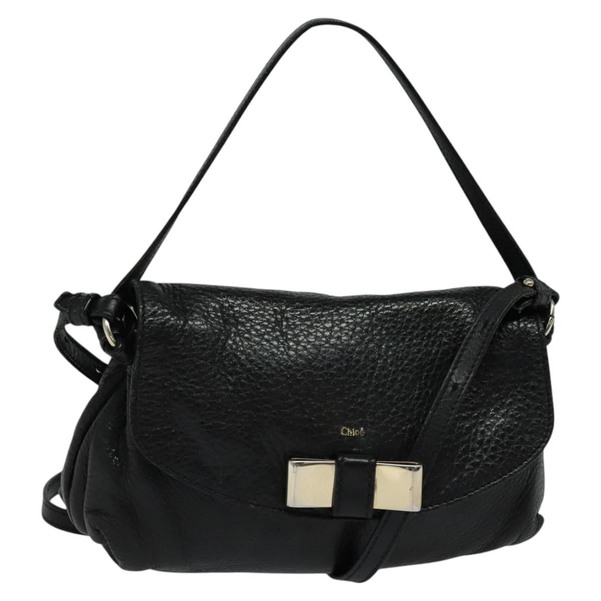 Chloe Lily Handbag Leather, BLACK, LEATHER, Handbag