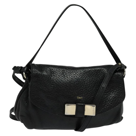 Chloe Lily Handbag Leather, BLACK, LEATHER, Handbag