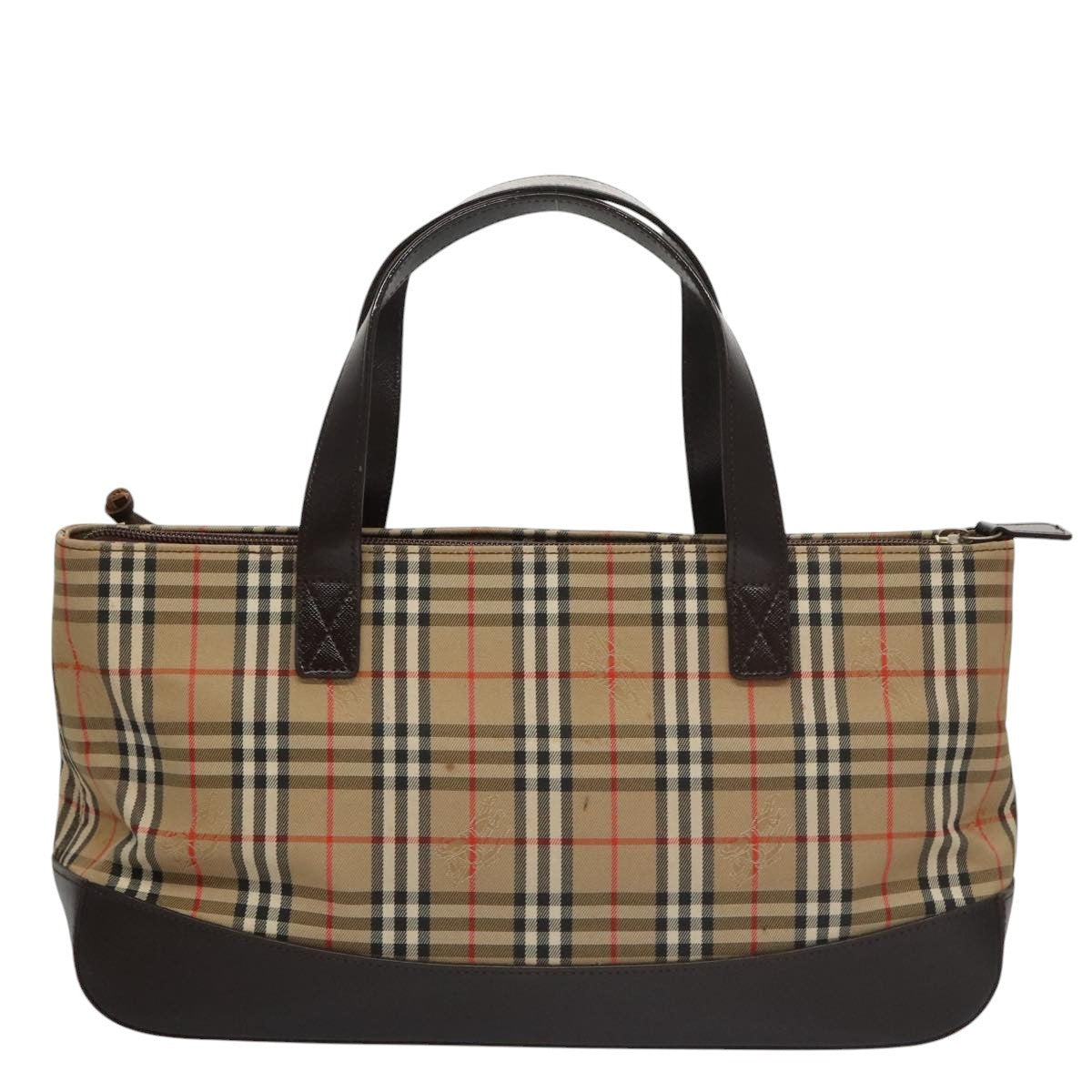 Burberry Nova Handbag Check Pattern, BEIGE, CANVAS, Handbag