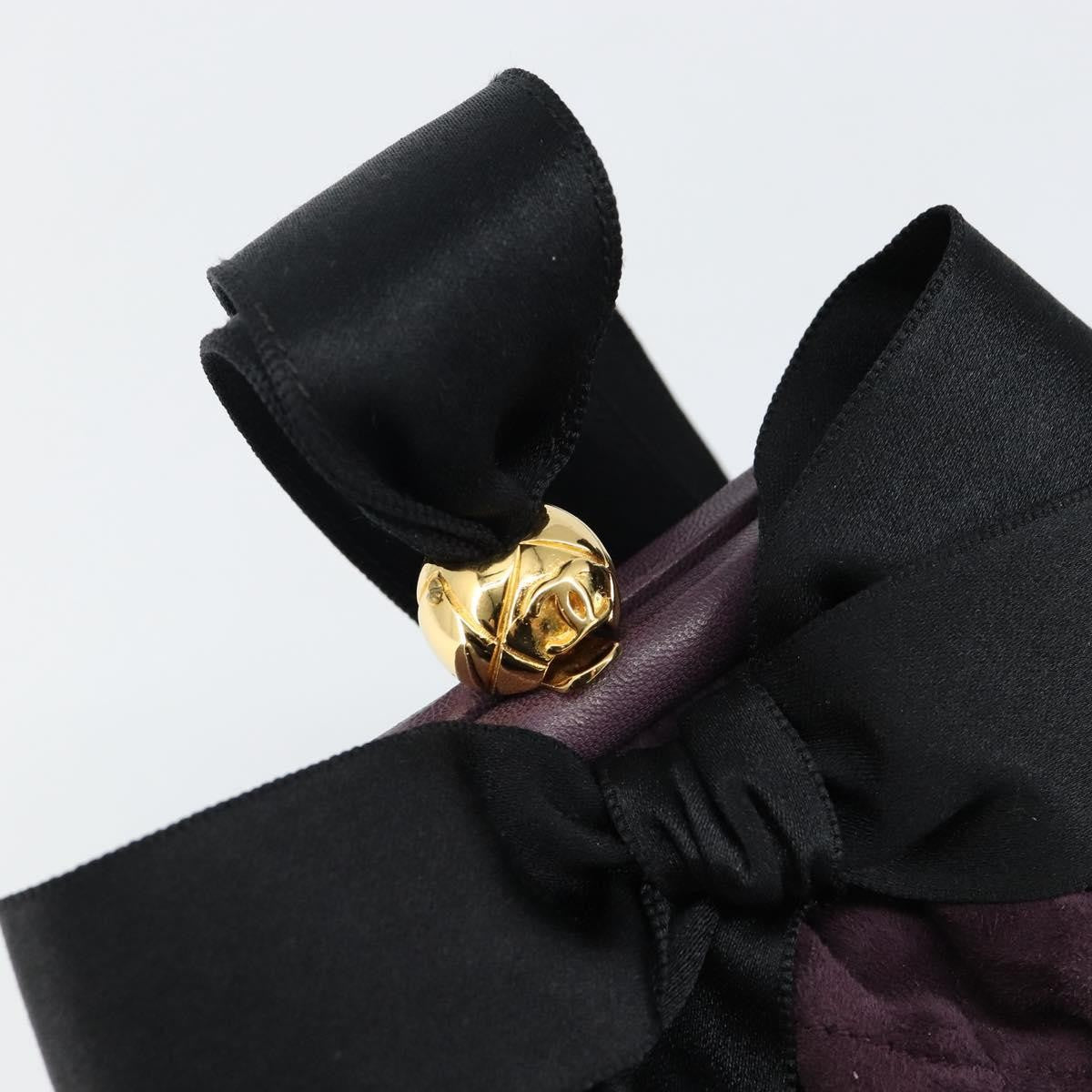 Chanel Bow cluth Suede, PURPLE, SUEDE, Clutche & pouche