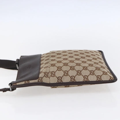 Gucci Front Pocket Messenger Canvas, BEIGE, CANVAS, Shoulder bag