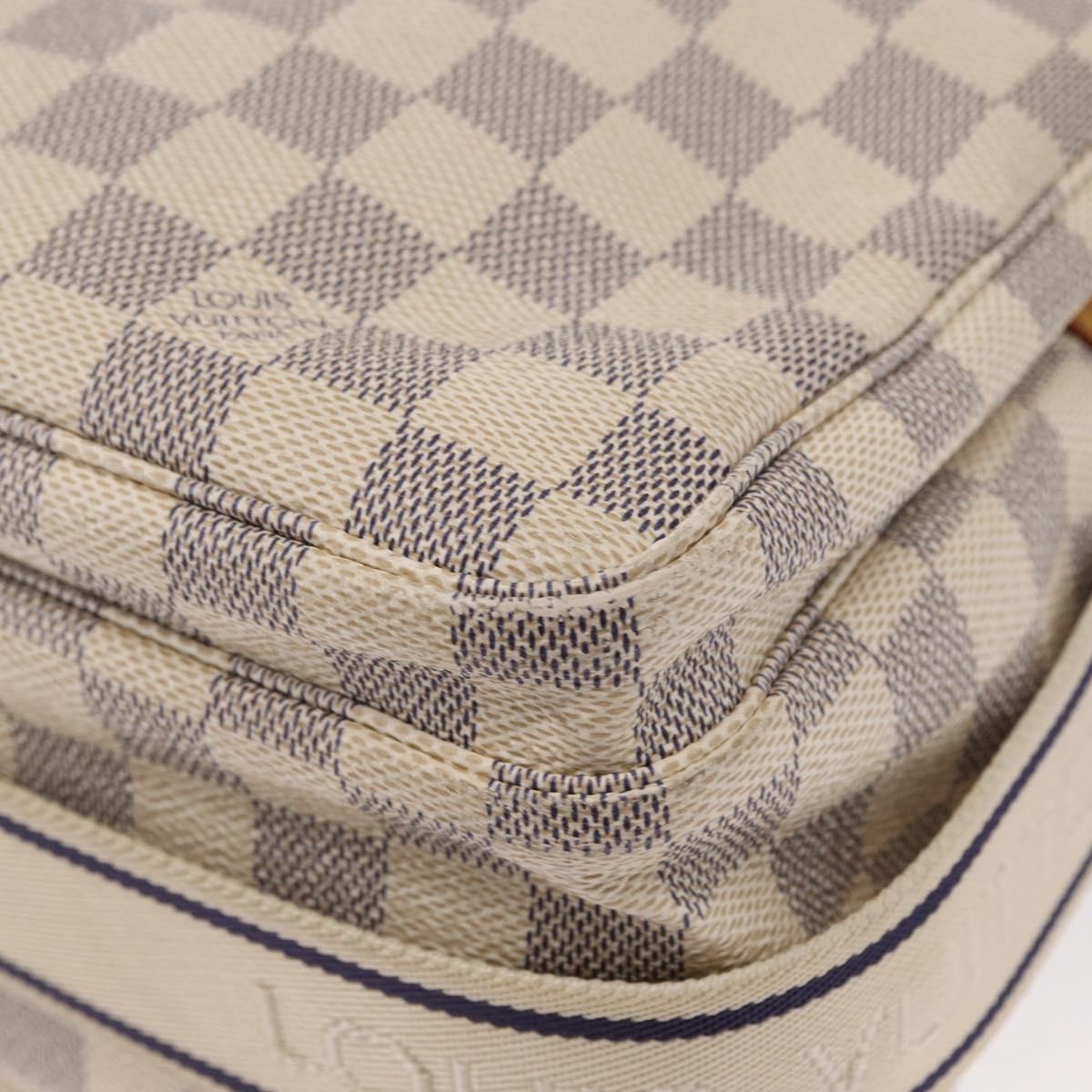 Louis Vuitton Naviglio Handbag Damier, WHITE, CANVAS, Shoulder bag