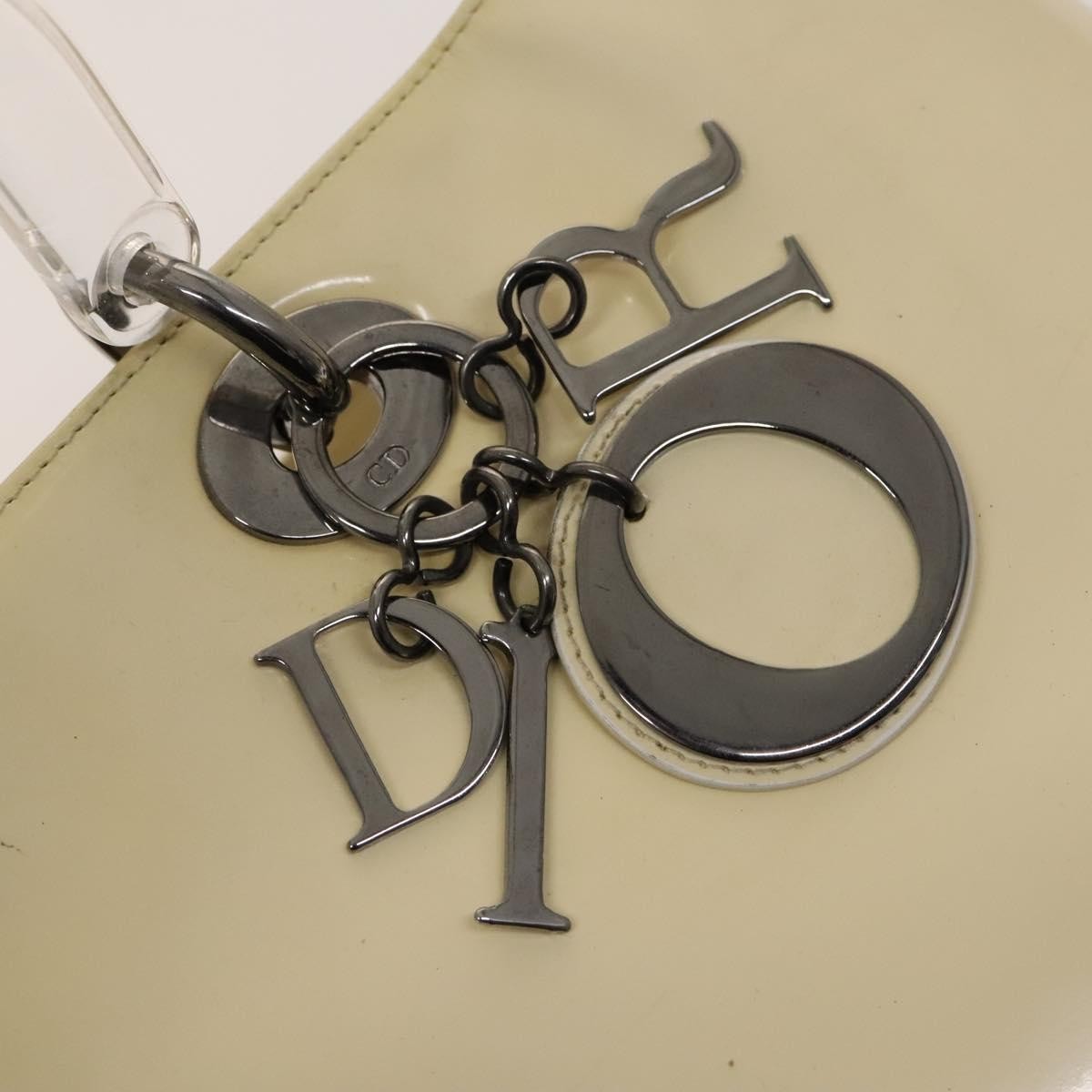 Christian Dior Vintage Lady Dior Patent Patent leather, BEIGE, PATENT_LEATHER, Handbag