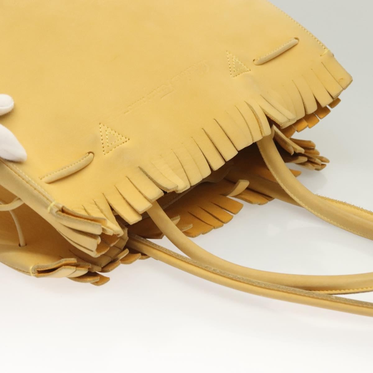 Salvatore Ferragamo Vintage Tote bag Suede, YELLOW, SUEDE, Tote bag