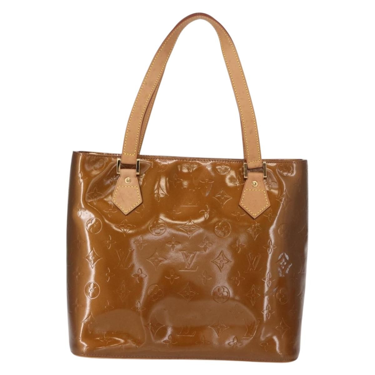 Louis Vuitton Houston Handbag Monogram Vernis, BROWN, PATENT_LEATHER, Handbag