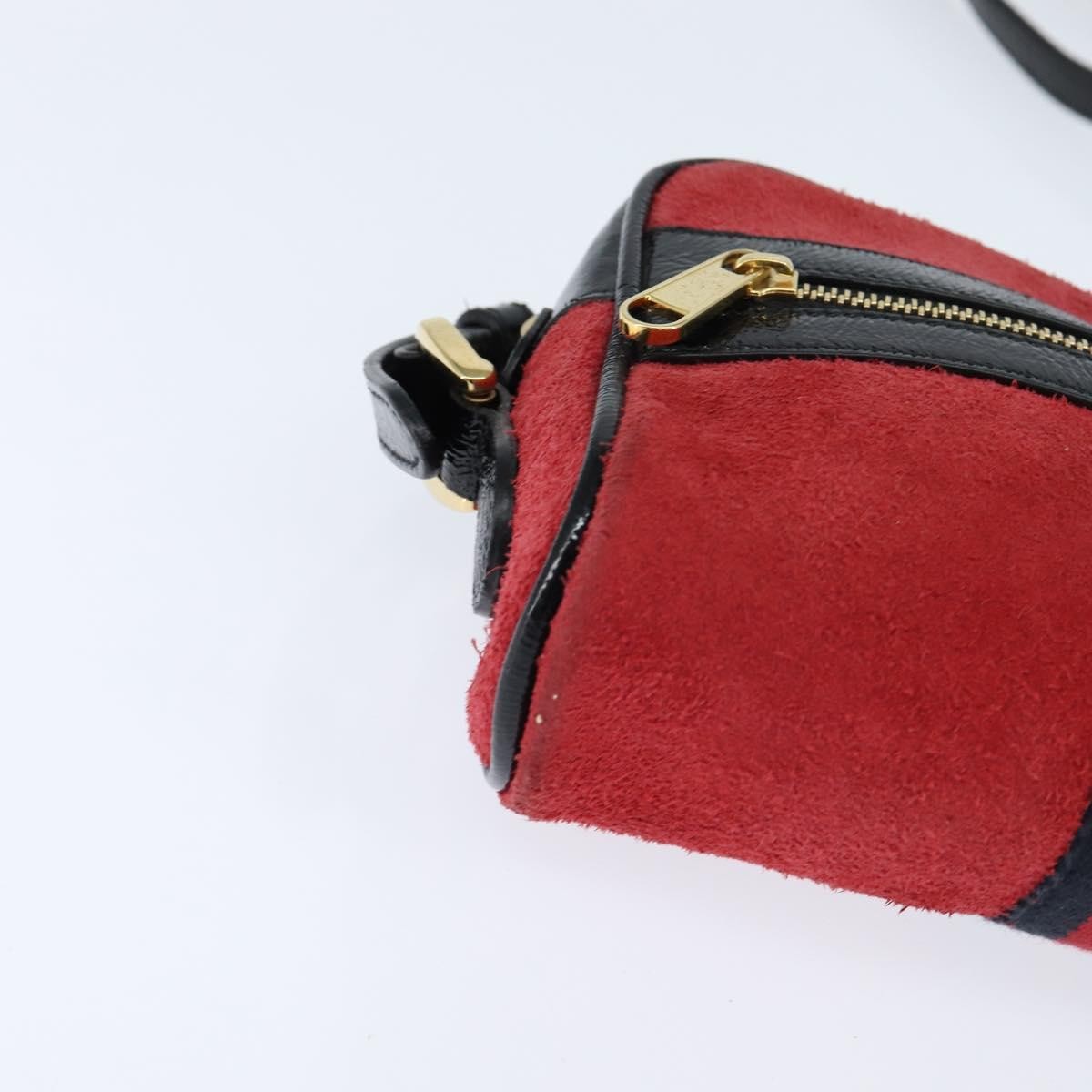 Gucci Ophidia Shoulder Bag Suede, RED, SUEDE, Shoulder bag