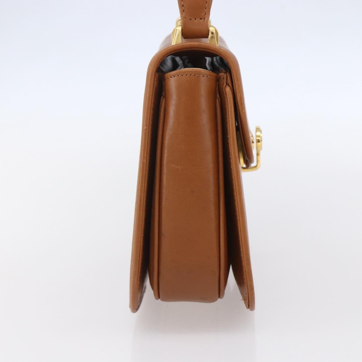 Gucci Vintage Handbag Leather, BROWN, LEATHER, Handbag