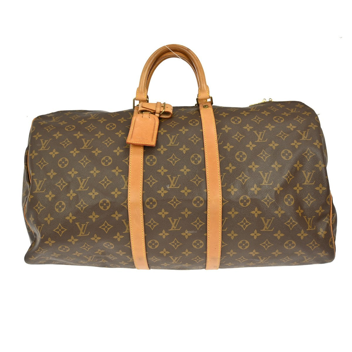 Louis Vuitton Keepall Bag Monogram Canvas, BROWN, CANVAS, Travel bag
