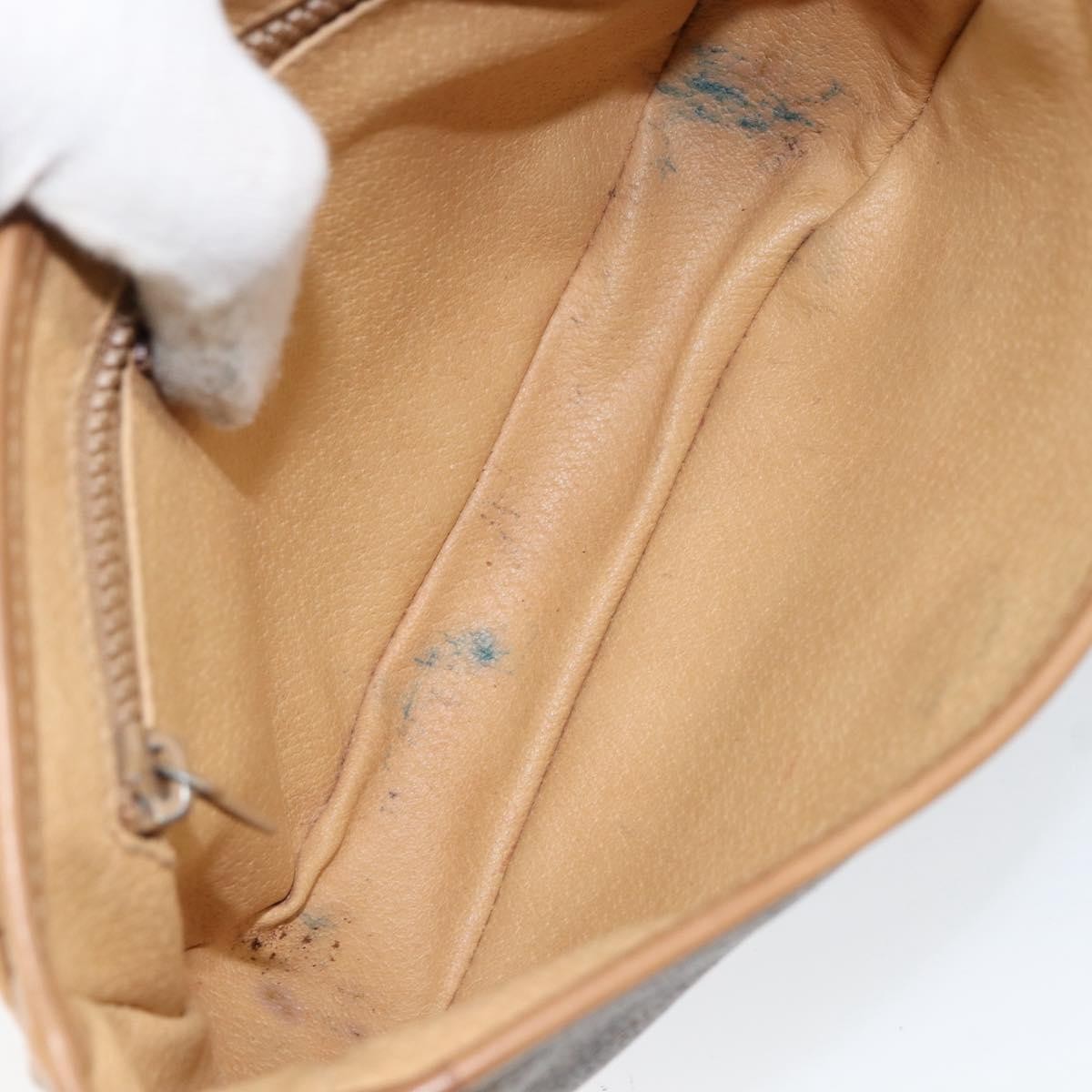 Celine Vintage Macadam Shoulder Bag Canvas and Leather, BROWN, CANVAS, Shoulder bag