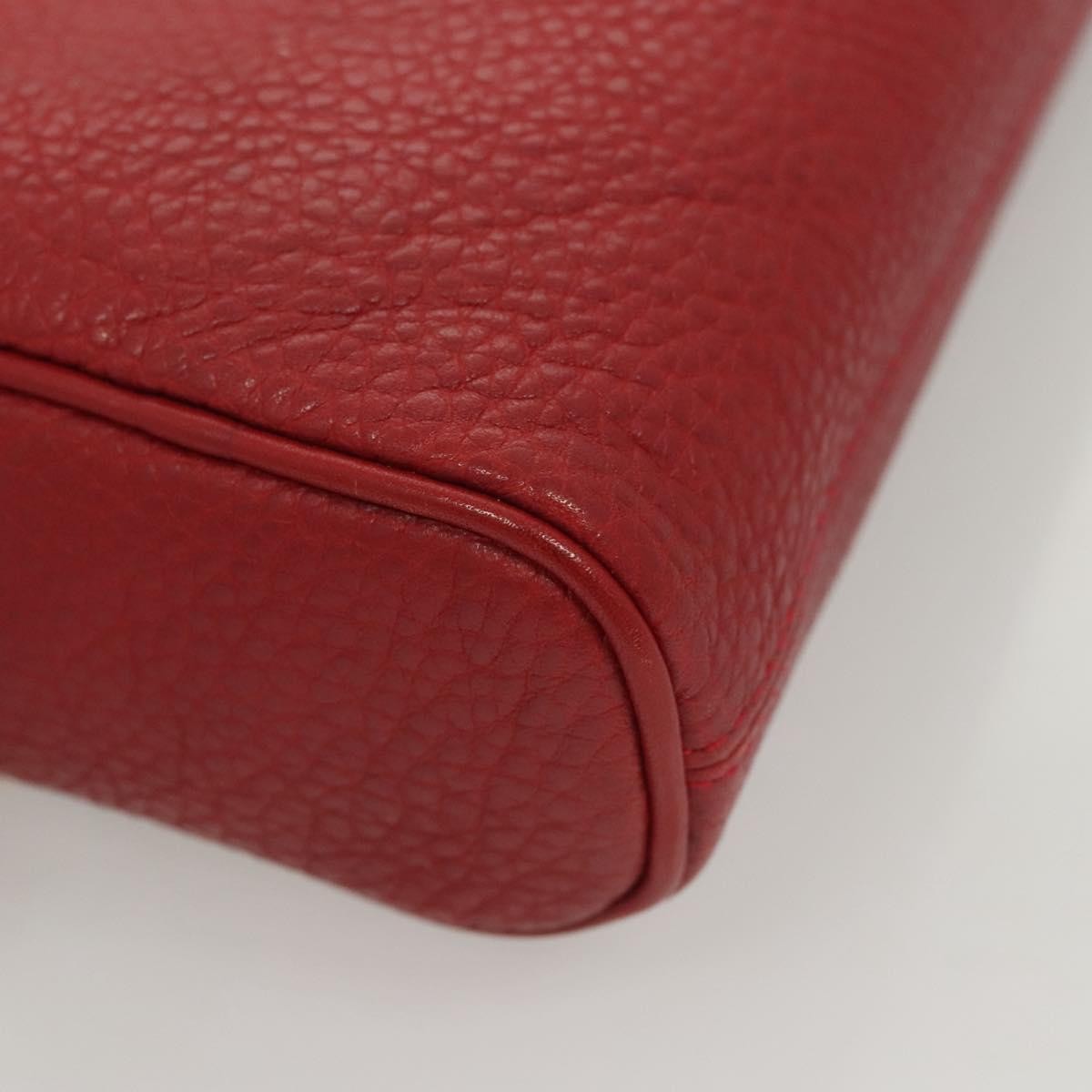 Burberry Logo Zip Around Pouch Leather, RED, LEATHER, Clutche & pouche