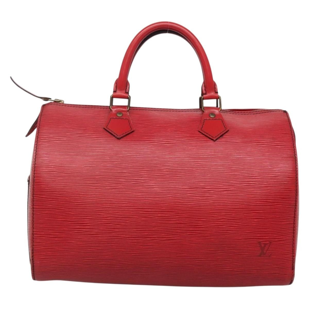 Louis Vuitton Speedy Handbag Epi Leather, RED, LEATHER, Handbag
