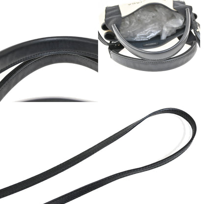 Balenciaga Navy Cabas Canvas with Leather, NAVY, CANVAS, Tote bag