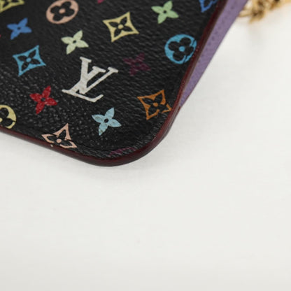 Louis Vuitton Pochette clés NM Monogram Multicolor Canvas, BLACK, CANVAS, Wallets