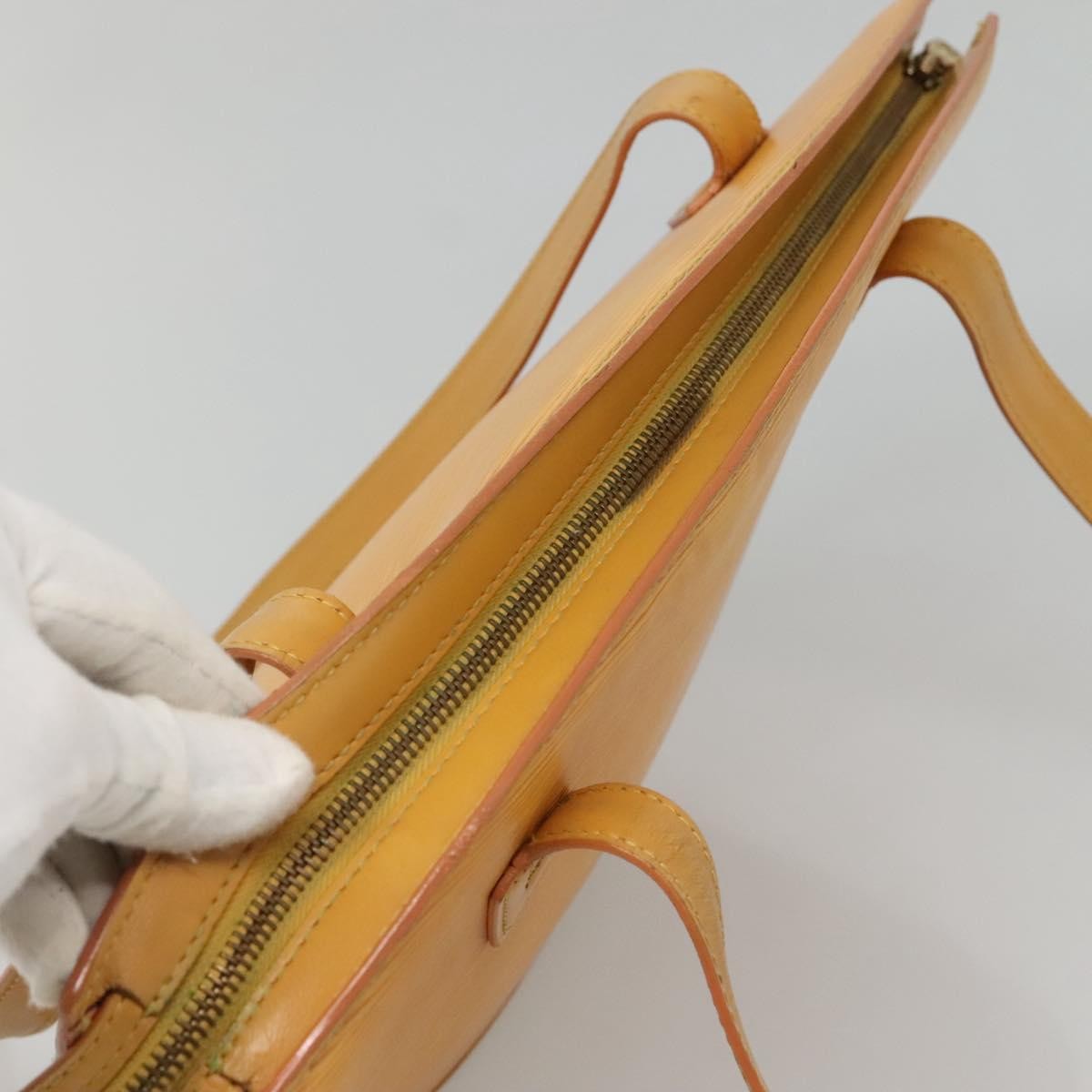 Louis Vuitton Saint Jacques Handbag Epi Leather, YELLOW, LEATHER, Handbag