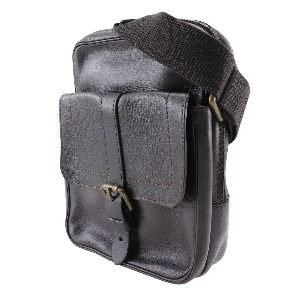 Louis Vuitton Iroquois Messenger Bag Utah Leather, BROWN, LEATHER, Shoulder bag