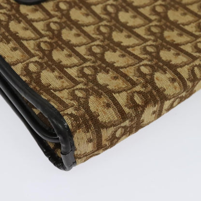 Christian Dior Vintage Trotter Handbag Canvas, BROWN, CANVAS, Handbag