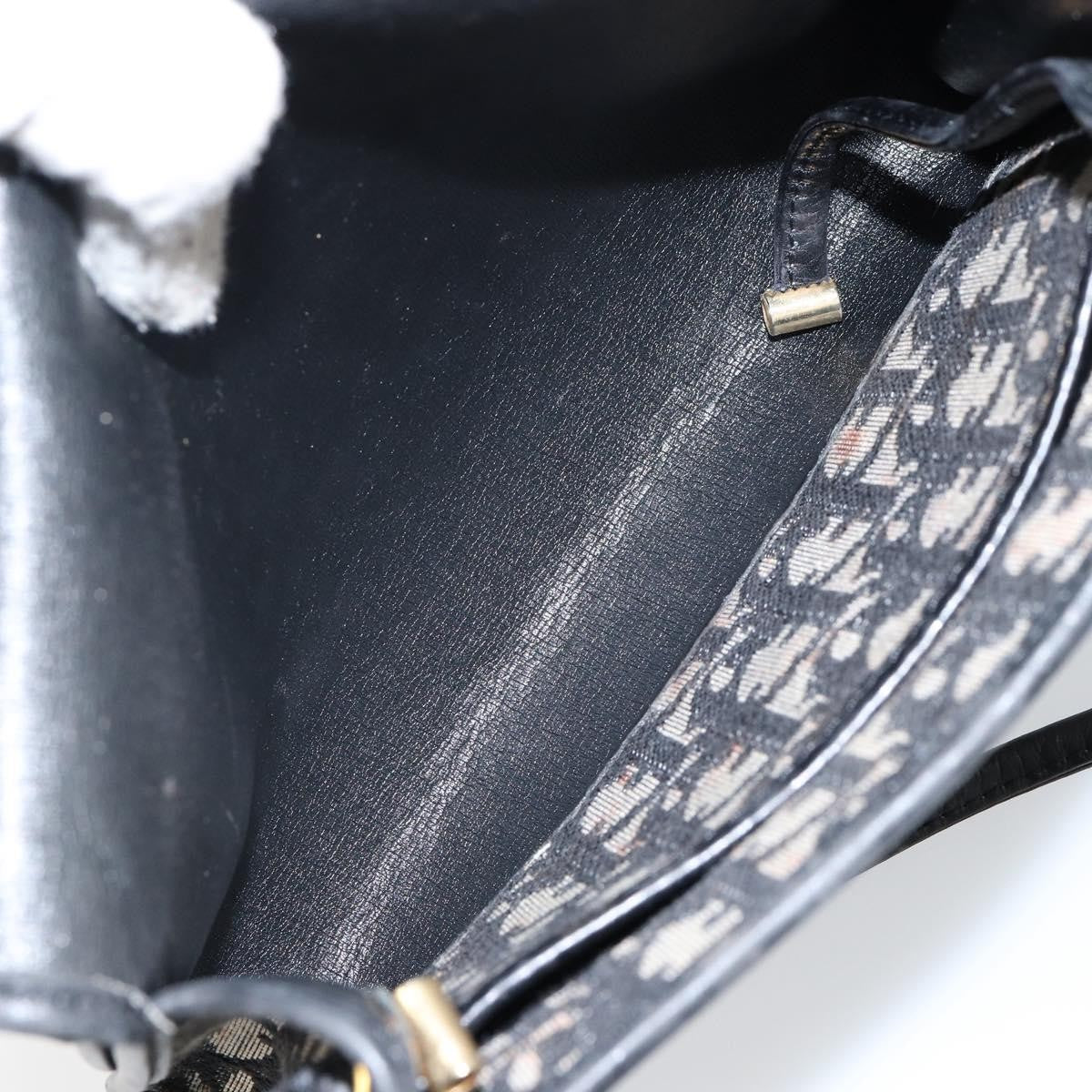 Christian Dior Vintage Trotter Shoulder Bag Canvas, NAVY, CANVAS, Shoulder bag