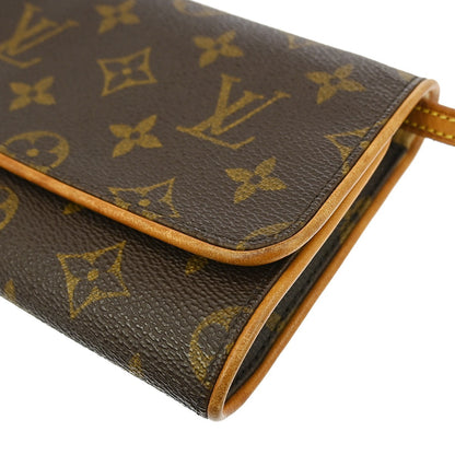 Louis Vuitton Twin Handbag Monogram Canvas, BROWN, CANVAS, Clutche & pouche