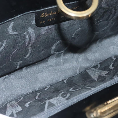 Salvatore Ferragamo Gancini Shoulder Bag Patent Leather, BLACK, PATENT_LEATHER, Shoulder bag