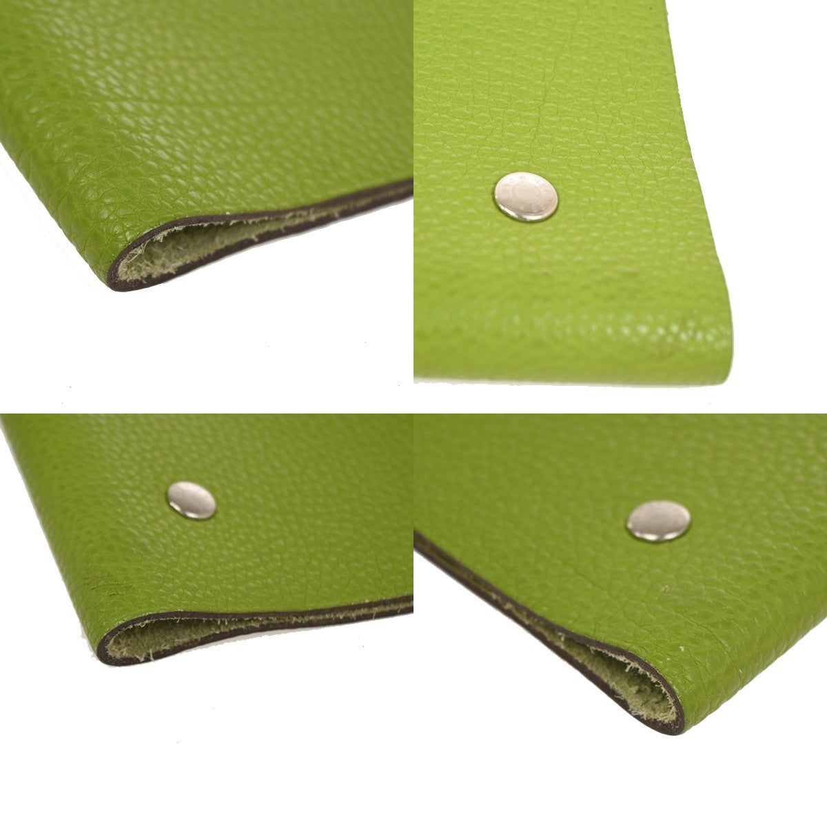 Hermes Ulysse Agenda Cover Leather, Green, Leather, Wallet
