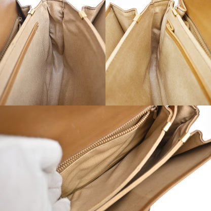 Celine Vintage Horse Carriage C Macadam Shoulder Bag Canvas and Leather, BEIGE, CANVAS, Shoulder bag