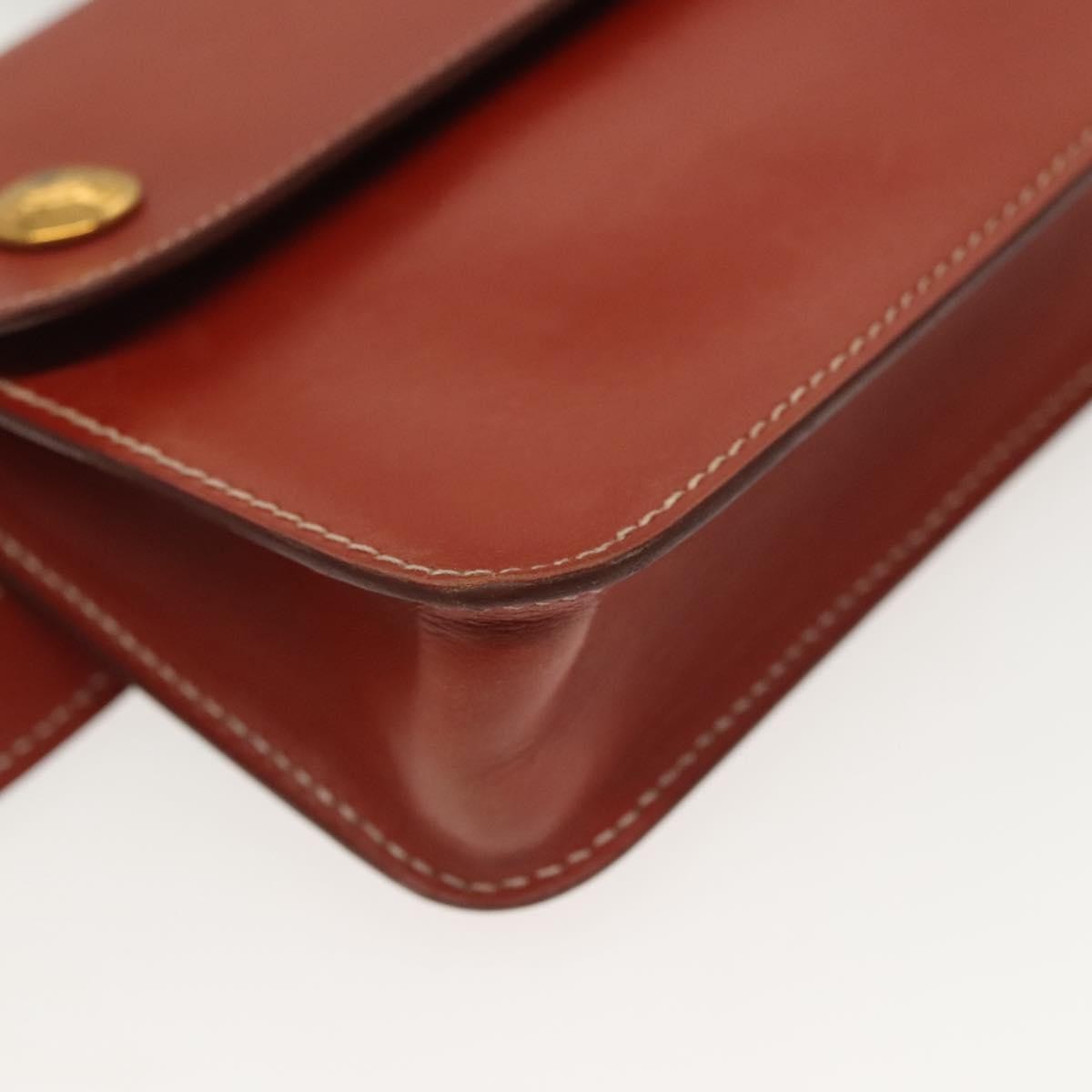 Hermes Pochette Green Waist Bag Leather, BROWN, LEATHER, Clutche & pouche