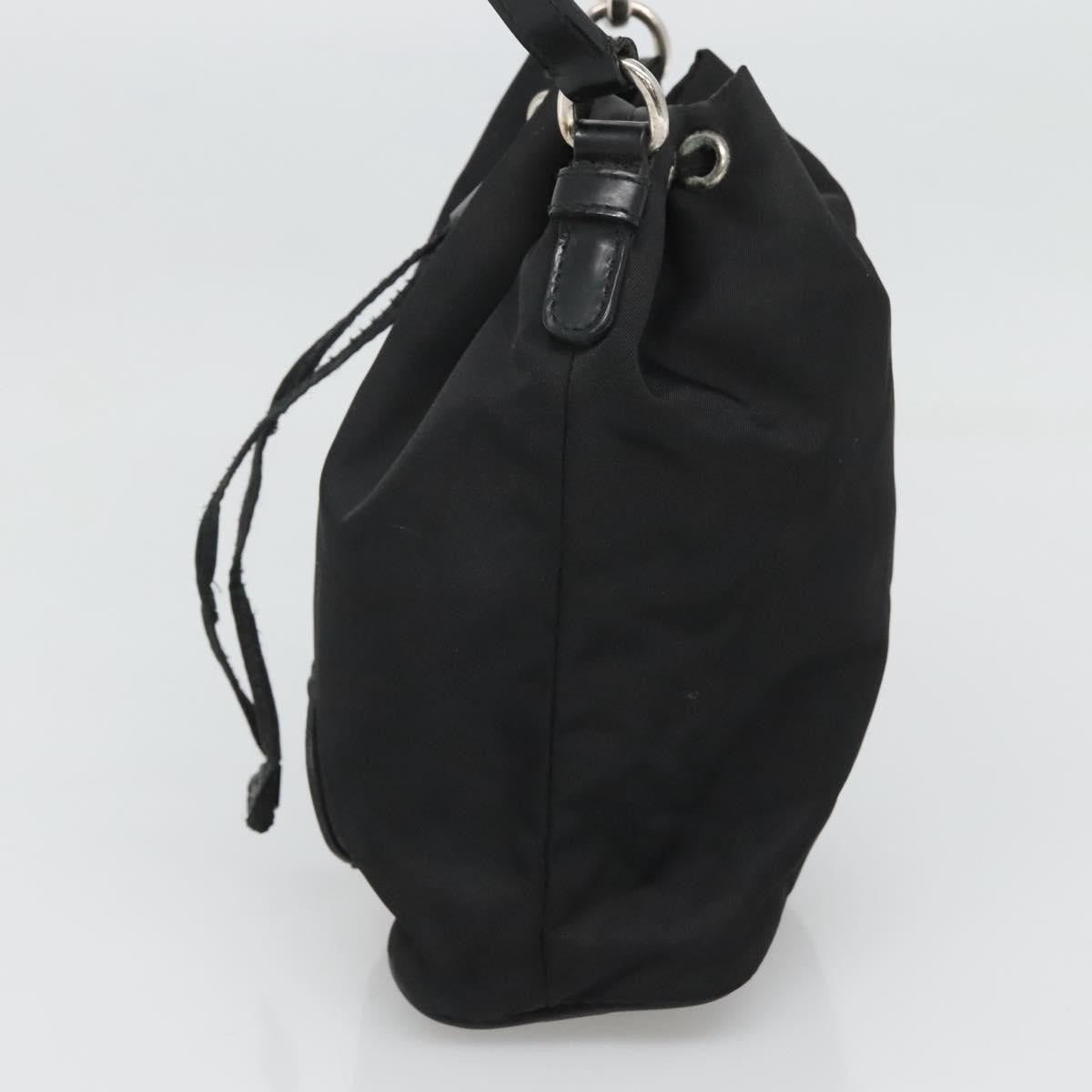 Prada Drawstring Pouch Tessuto, BLACK, NYLON, Clutche & pouche