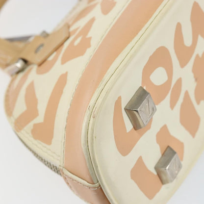 Louis Vuitton Alma Handbag Limited Edition Graffiti Leather, WHITE, CANVAS, Handbag