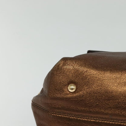 Salvatore Ferragamo Sofia Satchel Leather, BROWN, LEATHER, Handbag