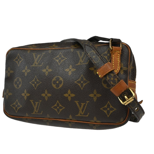 Louis Vuitton Pochette Marly Bandouliere Bag Monogram Canvas, BROWN, CANVAS, Shoulder bag