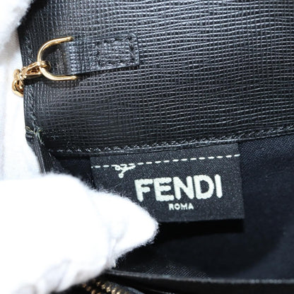 Fendi Monster Wallet on Chain Studded Leather, BLACK, LEATHER, Wallets