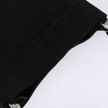 Salvatore Ferragamo Vala Shoulder Bag Canvas, BLACK, CANVAS, Shoulder bag