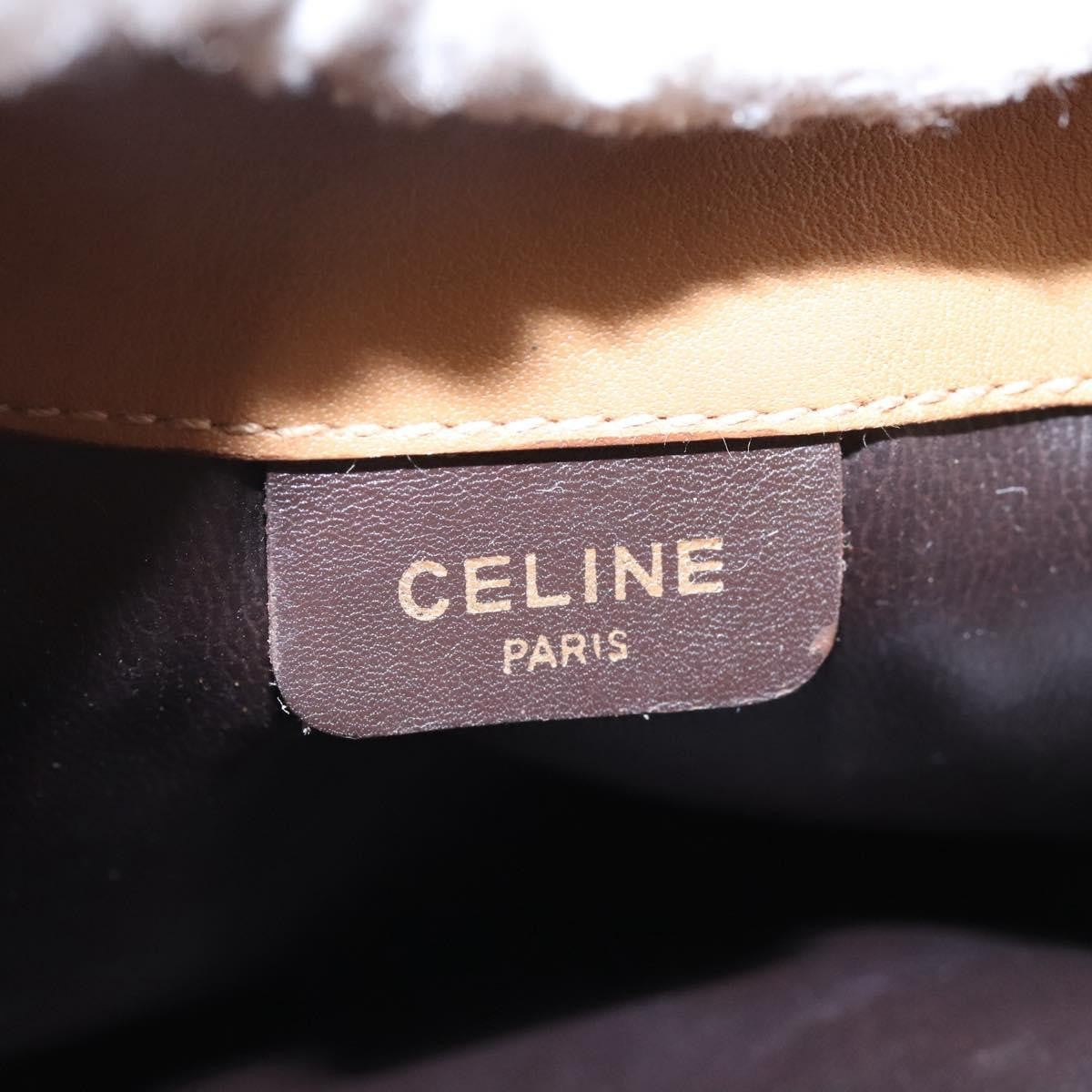 Celine Vintage Macadam Shoulder Bag Canvas, BEIGE, CANVAS, Shoulder bag
