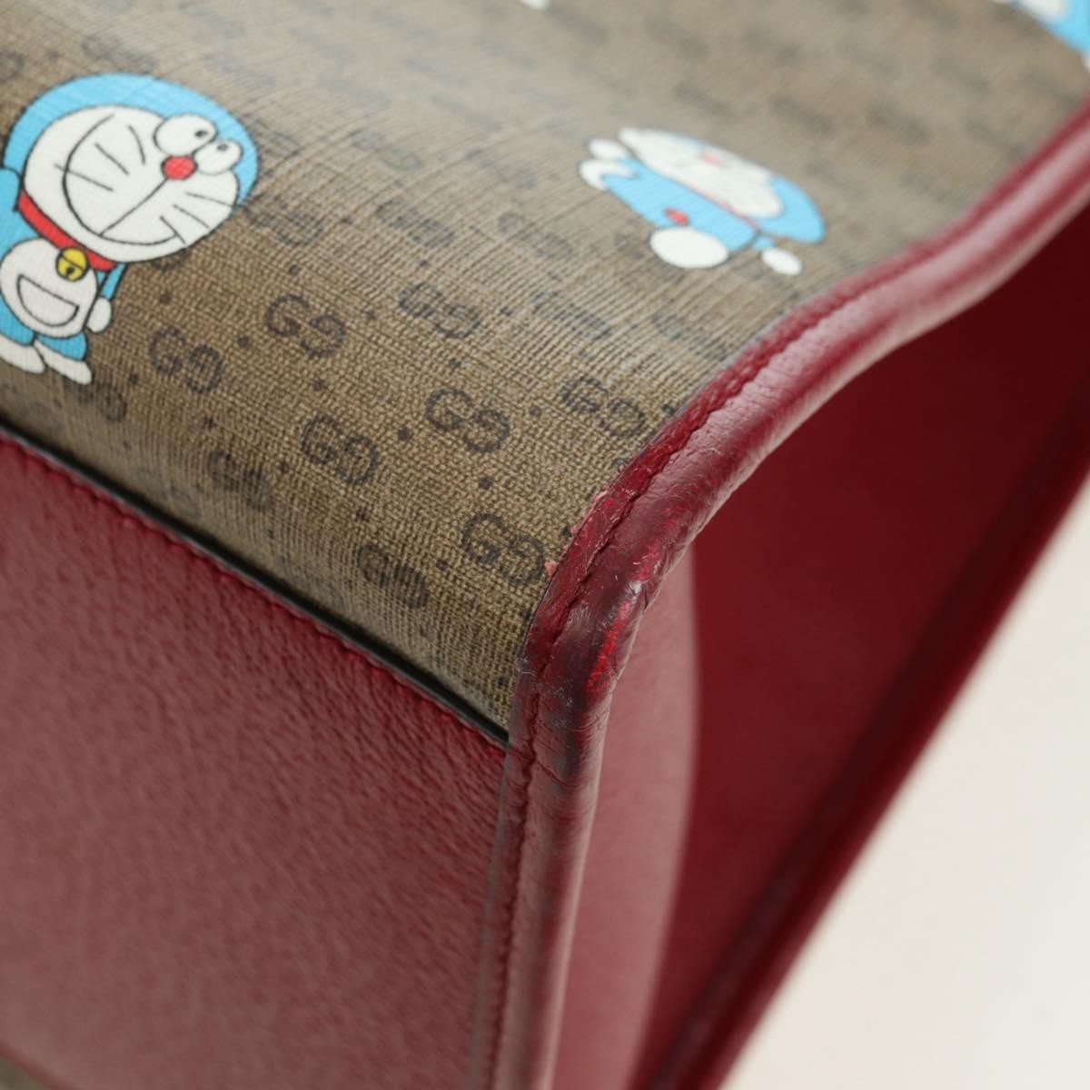 Gucci Doraemon Tote Printed Mini GG Coated Canvas, Beige, Canvas, Tote Bag