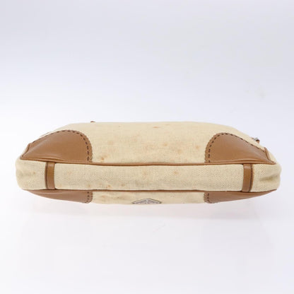 Prada Vintage Convertible Tote Canvas and leather, BEIGE, CANVAS, Tote bag