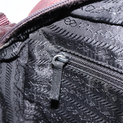 Prada Front Pocket Crossbody Bag Tessuto, BURGUNDY, NYLON, Shoulder bag